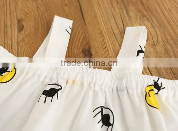 2017 Online Sale Girls Summer Boutique Outfits Suit Baby Girl Cotton Cute Smile Printed Clothing Sets photo-4