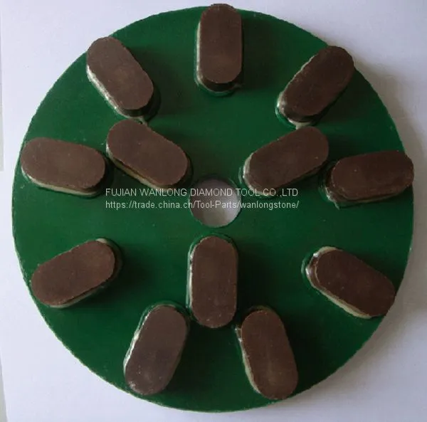 Resin disc and resin triangle abrasive for stone slab grinding and polishing - granite slab surface polishing resin tool