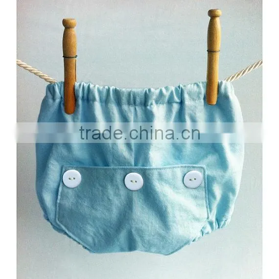 Navy Baby Underwear Button Style Infant Cotton Clothes Baby Bloomers With Diaper Cover photo-4