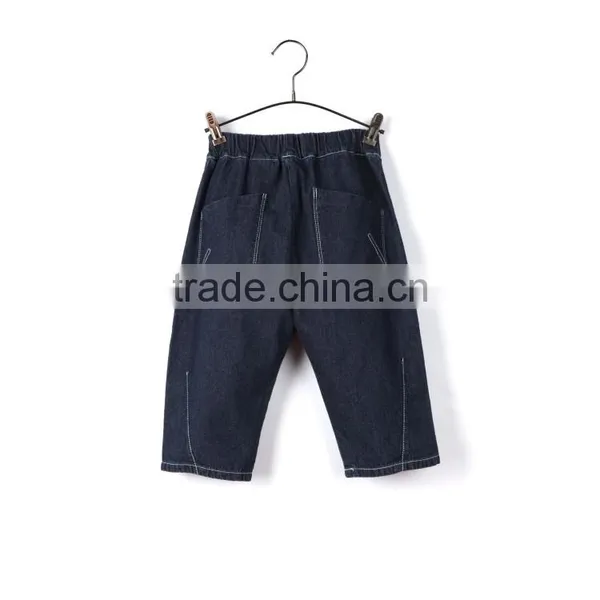 2016 China Apperal Factory 100% Cotton Latest Fashion 3 Metal Button Design Denim Wholesale Kids Jeans photo-2