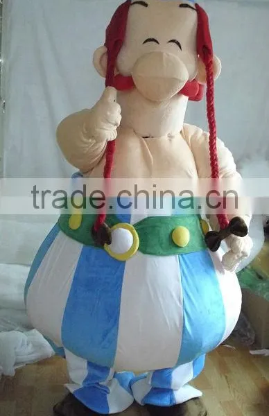Hot Selling Soft Plush Adult Obelix Mascot Costume