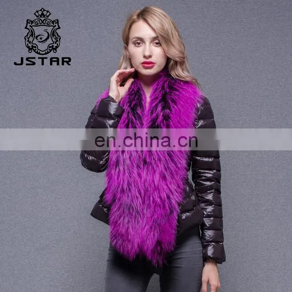 Fashion Style Purple Large Lapel Fur Jacket photo-3