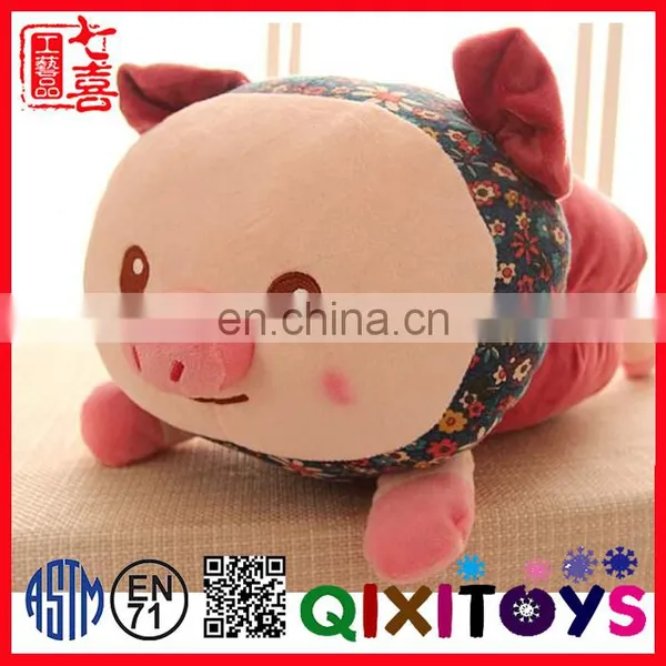 Cute Red Smile Pig Hand Warmer Pillow and Cushion photo-2
