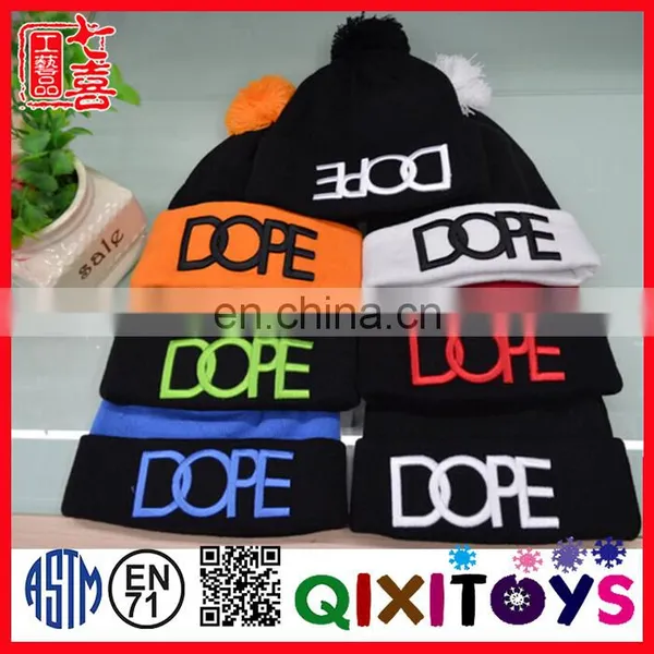 2016 New Designed Fashion Sublimation Knitted Winter Hats With Pompom photo-2