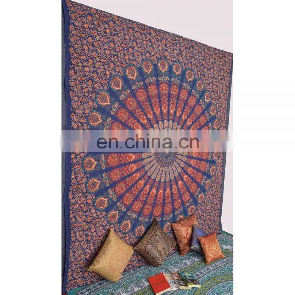 Bohemian Hippie Indian Jaipuri Mandala Tapestry photo-2