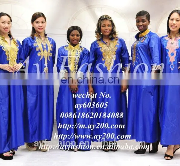 New Brocade Dashiki African Bazin Riche Embroidery Design Dress photo-3