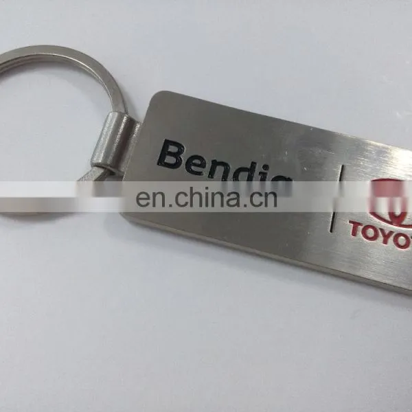 Zinc Alloy Casting Shiny Silver Plated Key Chain Customized Double Sided Key Chain With Specific Logo photo-3