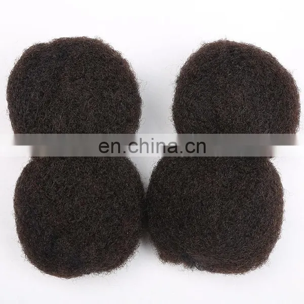 4pcs/lot Tight Afro Kinky Bulk Hair 100% Human Hair For DreadLocks,Twist Braids Nautral Color Afro Kinky Hair photo-2