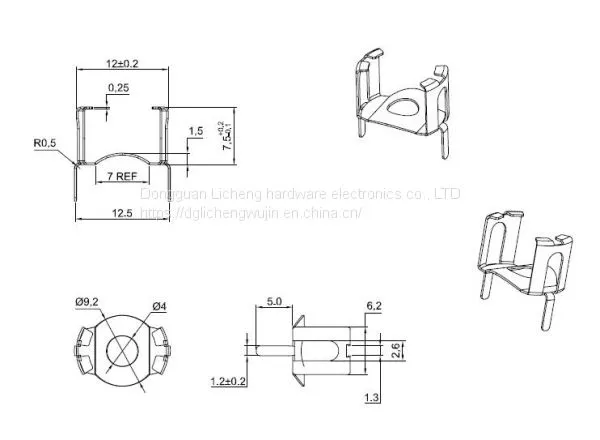 GU11 Shell, POT11 Canned Bracket, Dongguan Metal Stamping Parts, Phosphorus Copper Tin Plating. photo-2