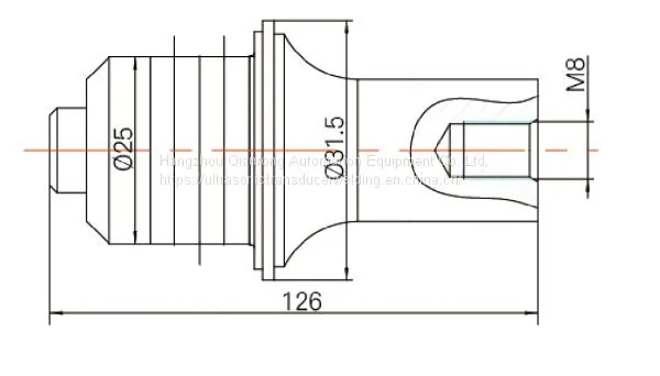 Flange Type Reverse Horn Ultrasonic Piezoelectric Transducer , Sealing High Power Ultrasonic Transducer photo-2