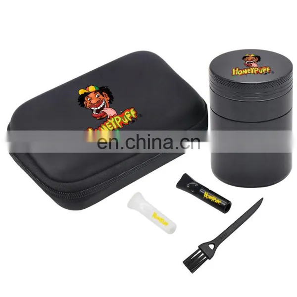 HQP-XJ08 HongQiang Customize Logo Smoking Set With Cleaning Brush 2pcs of Glass Tips and 1pc Metal Herb Grinder photo-2