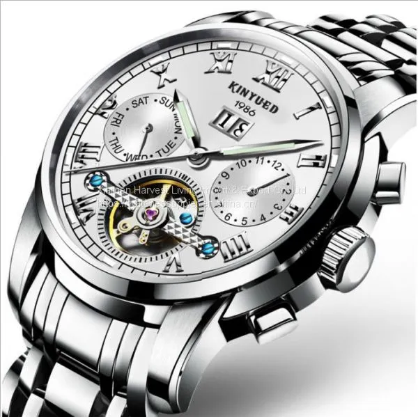 Wholesale Stainless Steel Tourbillon Automatic Mechanical Men Watches