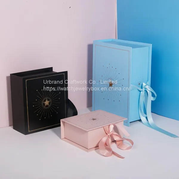 New Pink Blue Mother's Day Book Flip Gift Box Soap Flower Chocolate Cosmetic Gift Box photo-2