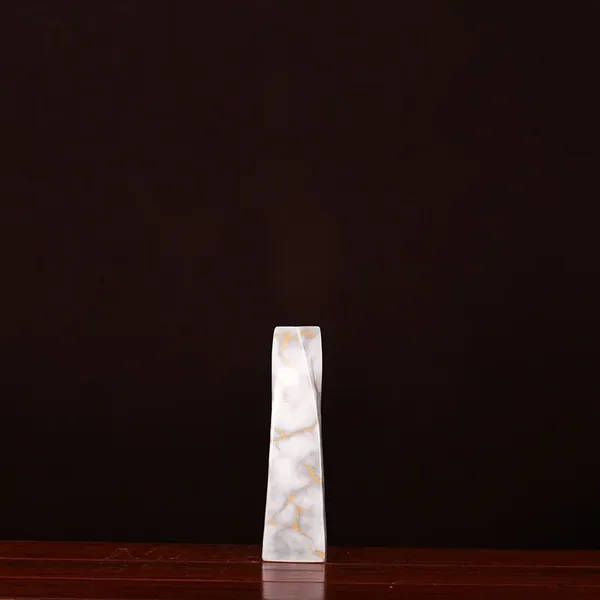 Grey Gold Marbling Chinese Modern Simple Large Ceramic Flower Vase For Living Room Decor photo-2