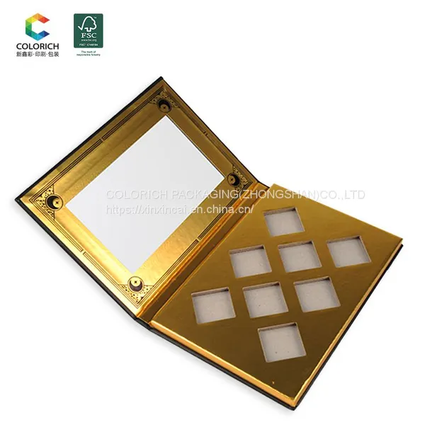 Customized Empty Gift Box Makeup Set Carved Matte Shimmer Empty Magnetic Eyeshadow Palette Book Eyeshadow and Contour Pallets photo-5