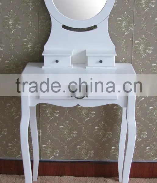 Promotion Wooden Dressing Tables With Mirror and Stool photo-2
