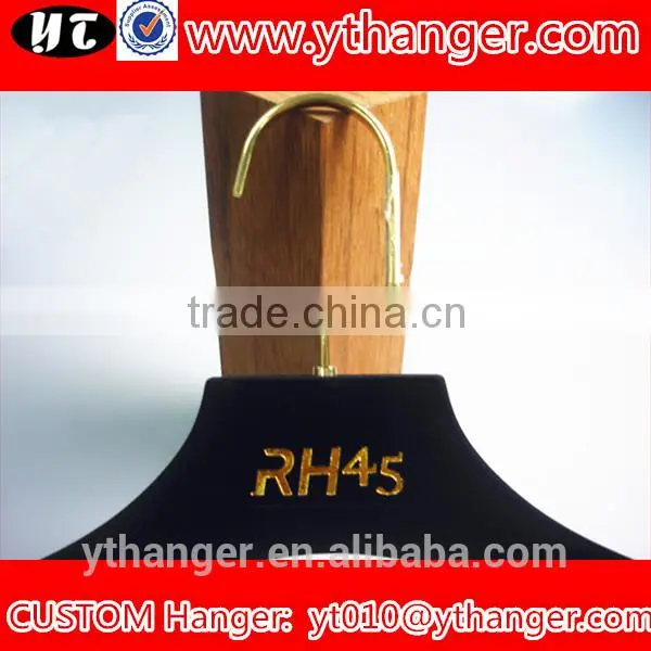 YY0455 Boutique Clothing Brands Black Velvet Men Suit Hanger With Trousers Bar photo-3