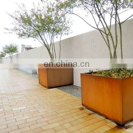 Different Exterior Outdoor Corten Steel Metal Flower Pots