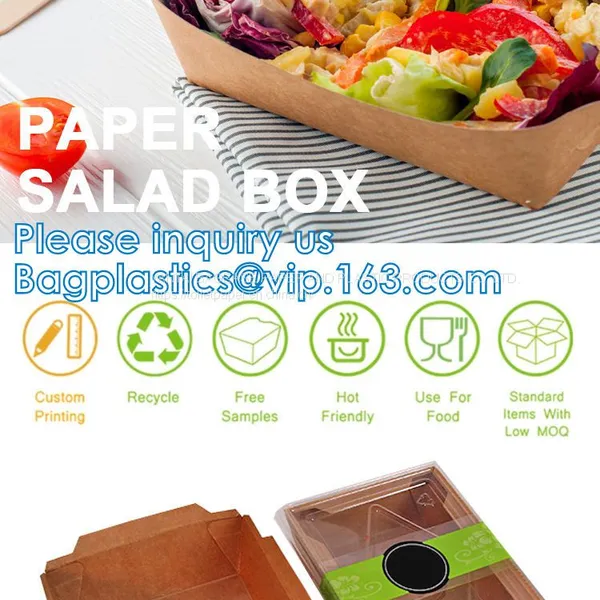 Kraft Food Container Lunch Box 2 Compartment, Bento Lunch Box Container,Airtight Microwave Safe Crisper Box Fast Food photo-2