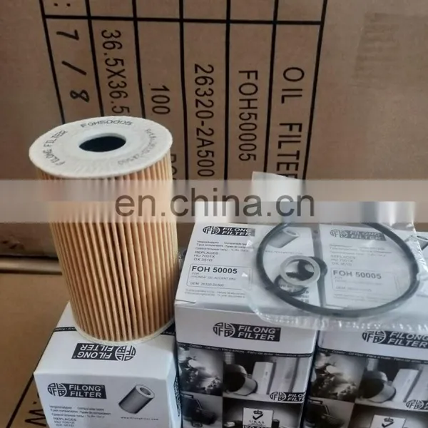 FILONG Manufacturer Car Oil Filter FOH-50005 26320-2A500 HU7001x OX351D 26320-3C250 26320-3F100 26330-3C300 OE674/5 E825HD265 photo-3