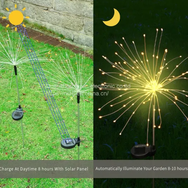 Outdoor Solar Flower Lights LED Full Sky Stars Colorful Lights Garden Decoration Party Dandelion Light Strings photo-2