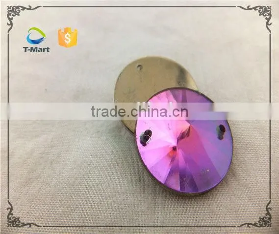 Round Shape Acrylic Stone With Rainbow Color photo-3