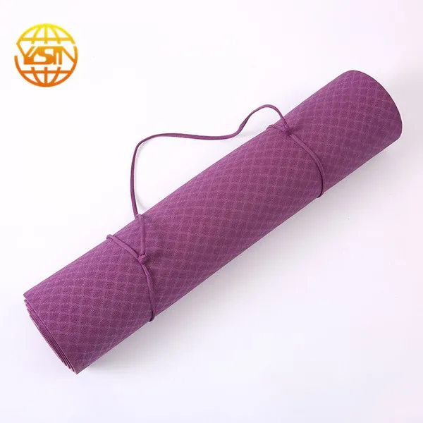 Fitness Yoga Matt Recyclable Black TPE Yoga Mat Can be Customized photo-2