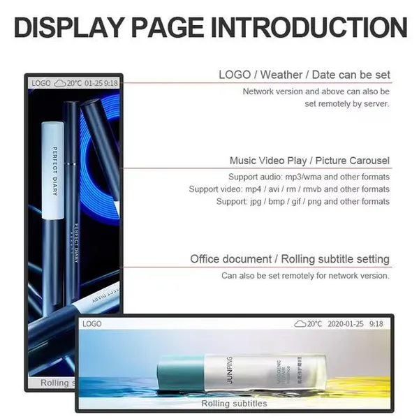 88 Inch Capacitive Touch Screen Long Strip Advertising Screen HD LCD Screen Touch Query Integrated Machine photo-2