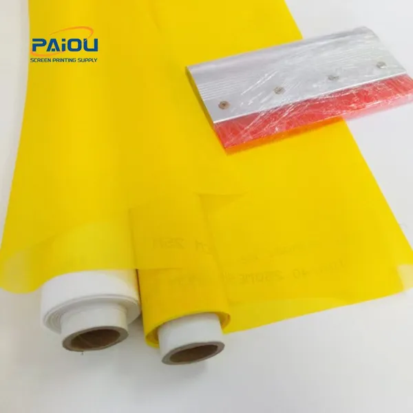 High Elasticity Plain Weave Polyester Screen Printing Mesh for Silk Screen Printing photo-2