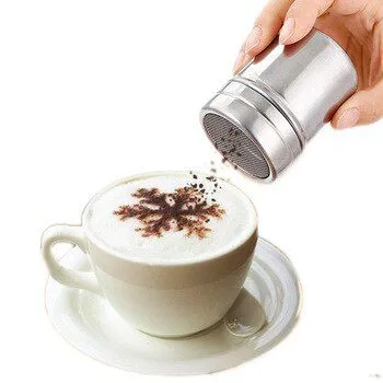 PS 304 Stainless Steel Sugar Shaker 40 Mesh Pepper Container Pepper Jar Seasoning Containers Powder Seasoning Shaker