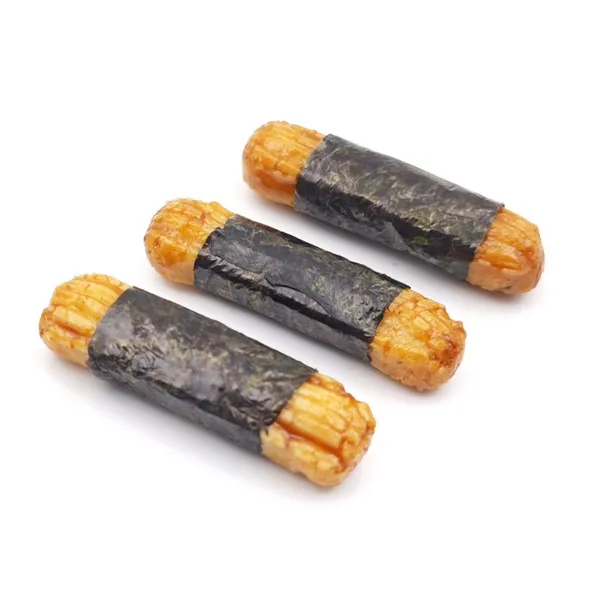 Factory Wholesale Seaweed Wrapped Rice Crackers Crispy Roll Snacks Japanese Style Nori Rice Sticks OEM Private Label Bulk Supply photo-2
