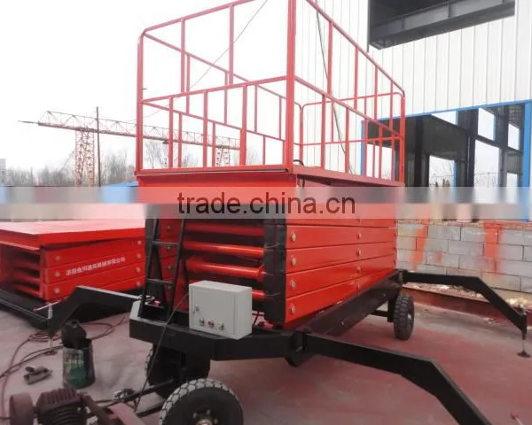 8m 500kg Excellent Quality Four Wheel Mobile Scissor Lift Platform photo-6