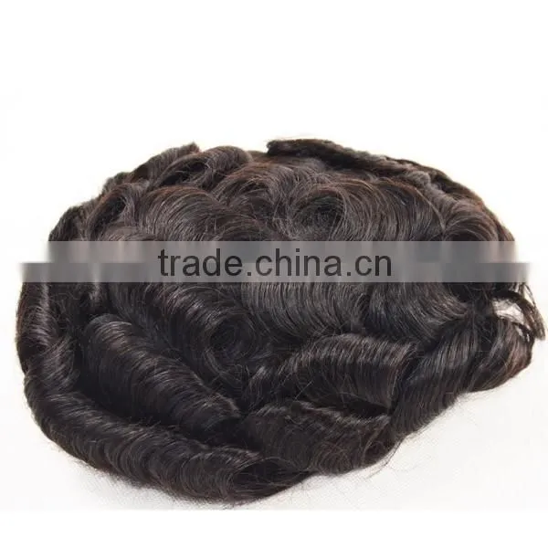 Top Quality Comfortable Real Hair Swiss Lace Cheap Toupee for Men Human Hair Toupee photo-3
