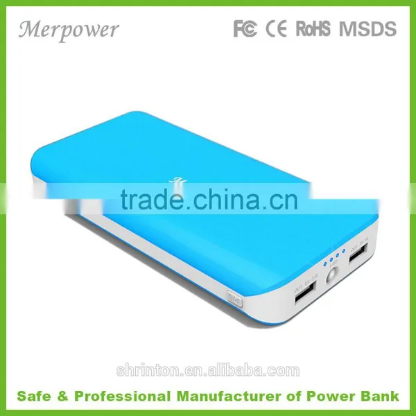 2014 Popular LED Torch Dual USB Output Power Bank 20000mah photo-4