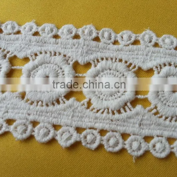 2015 New Arrival Flower Pattern Cotton Crochet Lace for Dress H1523 photo-2