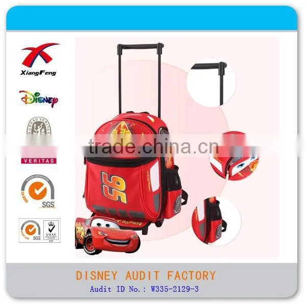 XF B-050 Children Outdoor Backpack Red Car Backpack With Trolley photo-2
