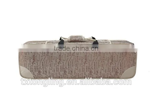 High Density Foam Oval Shaped Deluxe Light Violin Case 4/4 Leather Violin Case photo-3