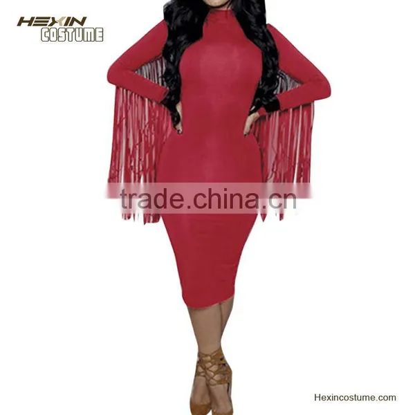 2016 Top Fashion Low Cut Back Orange Daring Back Midi Dress photo-6