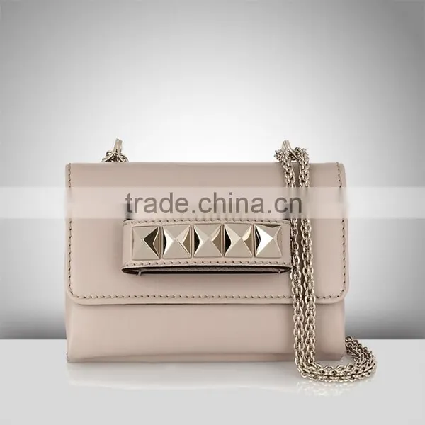 S034 Latest First Class PU Clutch Bags With Pyramid Studs Shoulder Strap Handbags Factory Quality Choice photo-2