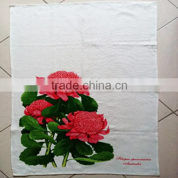 Kitchen Digital Printed Linen Tea Towel for Home Decorationl&gift,animal-giraffe Design-1 photo-3