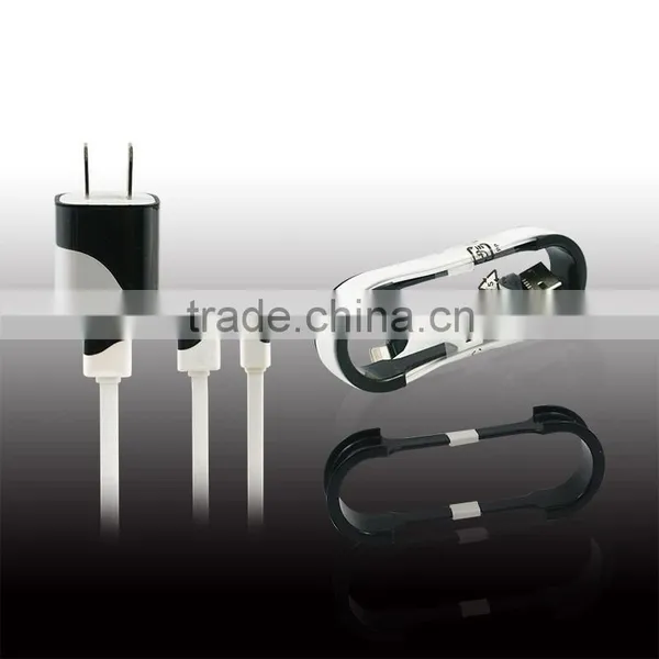 Charger Set 3 Feet 1M Data Transfer Syncing 5Pin USB+1A Wall Port Charger for Iphone 5 5s 5c 6 6S Ios 9 Compatible