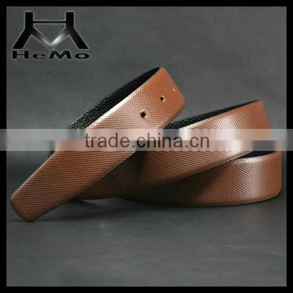 Fashion Cloth Accessories Both Side Genuine Cowhide Leather Thick Brown Belt