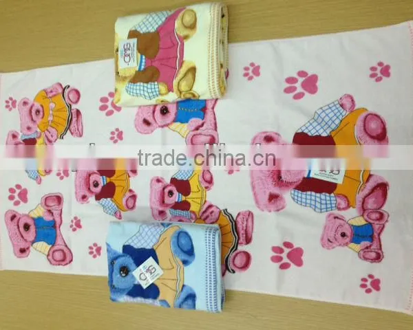 100% Cotton Dobby Cheap Printed Terry Beach Baby Towel