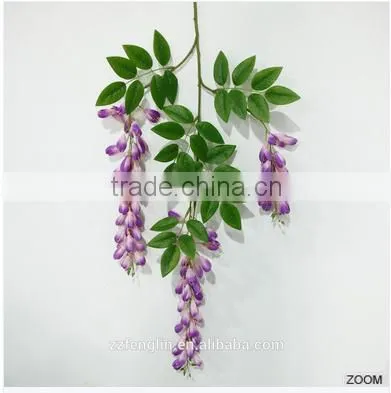 Fabric Single Artificial Flowers Winter Jasmine Wedding Decoration photo-2