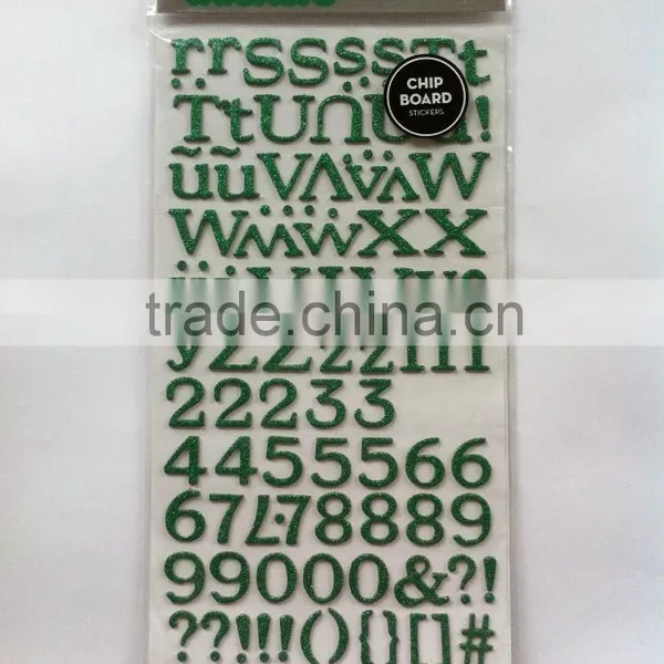 Glitter Alphabet Sticker Paper,self Adhesive Sticker Paper,custom Sticker Paper photo-2