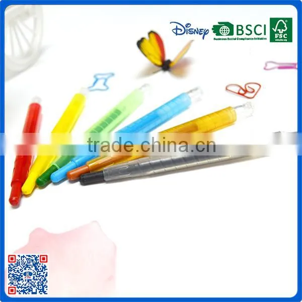 China Manufacturers Wholesale 6 Colors Twist Crayons in Pvc Bag Customized Logo Printed Crayons photo-4
