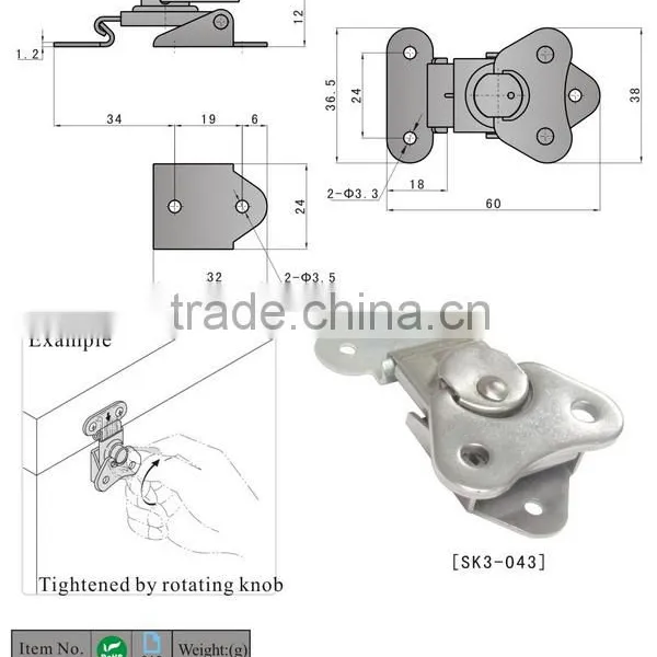 SK3-043 Stainless Steel (sus304) Butterfly Toggle Latch photo-3