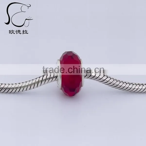 Beautiful Woman Jewelry Chunky Cubic Zirconia Element Glass Bead photo-3