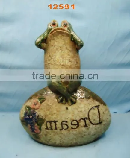 Garden Decoration, Ceramic Garden Frog