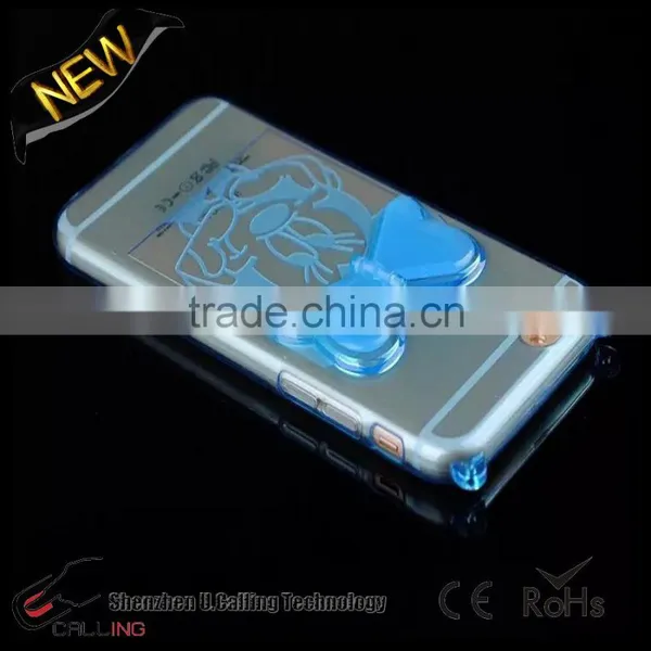 Cute Mickey Mouse Stand TPU Clear Cover For IPhone 6s photo-4